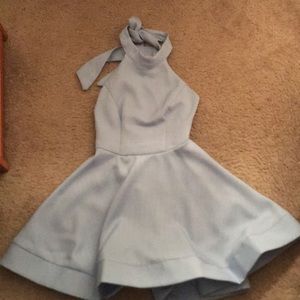 Blue full skirt dress